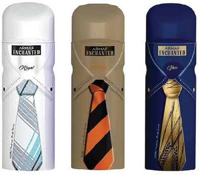 

Armaf Enchanted Royal + Prime + Jazz Body Spray - For Men & Women(200 ml, Pack of 3)