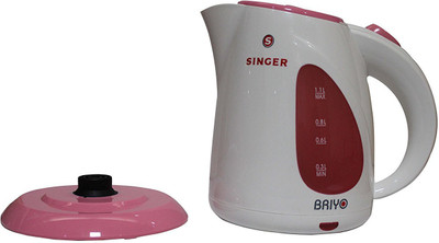

Singer BRIYO (SKT 120 BPT) Electric Kettle(1.1 L, White, BABY PINK)