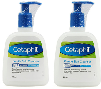 

Cetaphil Gentle Cleanser, Mild Non-irritant formula - Pack of 2 Face Wash(250 ml)