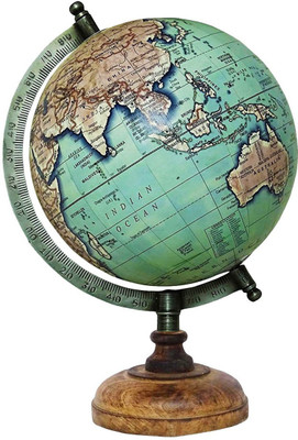 

entice selections GL-114A EnticeSelections Educational Hand Made Premium Antique Finish Globes - Globe of the World 8 inch - Large Size Political Globe - Decorative Gift item for Home and Office - Gifts for boss- Travel Gifts -Map of the world Wooden Glob