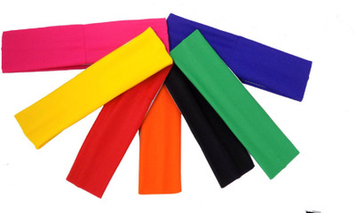 

Kabello Yoga Bands For Women And Girls Use Stretchy headbands (Set Of 7) Head Band(Multicolor)
