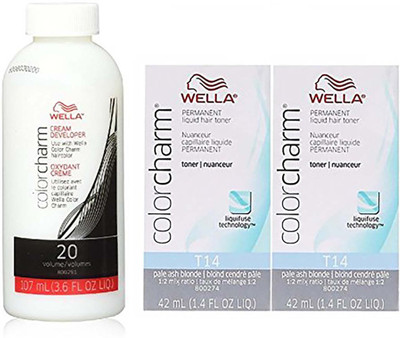 

Wella Color Charm T14 Pale Ash Blonde Hair Color(Brown)