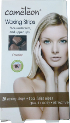 

Cameleon Professional Range Waxing Strips for | Face | Underarms and Upper Lips | with Chocolate Flavor Wax Strips (20 g) Strips(20 g)