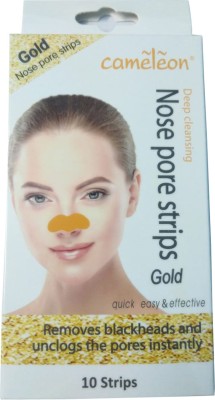 Cameleon Professional Range Nose Strips for Woman | Nose | Remove blackheads | with Gold Flavor Nose Strips (20 g) Wax(20 g)