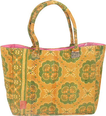 

jaipurtextilehub Hand-held Bag(Green)