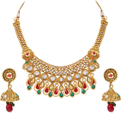 khetlazee Copper Gold-plated Multicolor Jewellery Set(Pack of 1)
