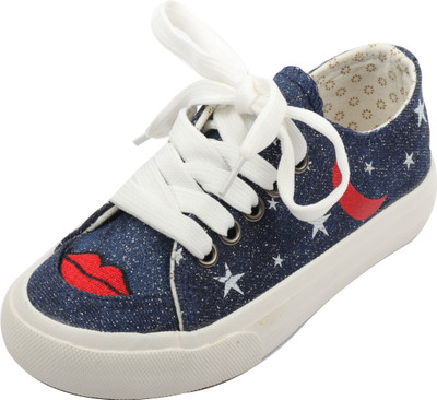 

Yellow Bee Girls Lace Sneakers(Dark Blue, Navy