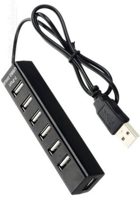 

Oxza HI SPEED USB 2.0 HUB 7 PORT 480 MBPS MULTI PURPOSE USB Adapter HI SPEED USB 2.0 HUB 7 PORT 480 MBPS MULTI PURPOSE USB Adapter USB Hub(Black)