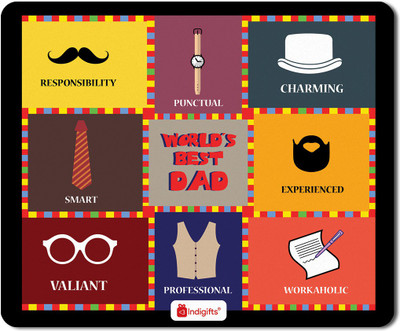 

Indigifts Dad Gift, Mouse Pad, Fathers Day Gift, Fathers Birthday Gift, Daddy Birthday, Gift for Papa, Mousepad_S-MPDRBBK01RTMP-DAD18255 Mousepad(Multicolor)