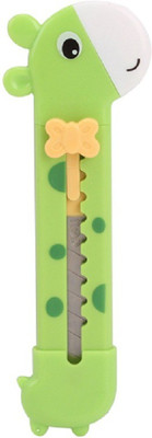 Jadebin lovely giraffe Plastic Grip Hand-held Paper Cutter(Set Of 1, Green)