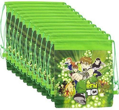 Krishna Creations Printed Party Pouch(Green, Pack of 12)