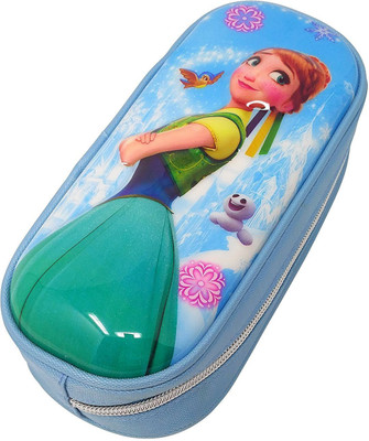 

Parteet Pouch Cartoon Art Polyester Pencil Box(Set of 1, Blue)