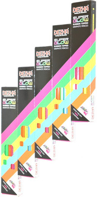 Dezha Super Glow HB Pencil(Set of 5, Green, Red)