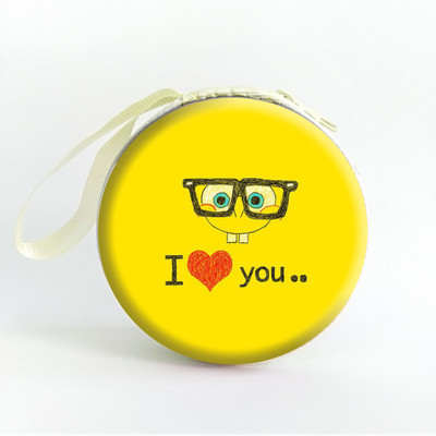 

Jadebin Round Zip Earphone Cable Earbuds SD Card Carrying Bag Coin Purse(Yellow)