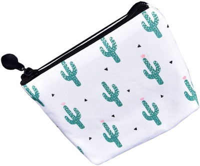 

Jadebin Mini Wallet Canvas Purse Pouch Multipurpose Organizer for Jewellery Earings | Earphones | SD Cards | Medicines - Many Cactus Pouch(Green)