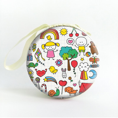 

Jadebin Round Zip Earphone Cable Earbuds SD Card Carrying Bag Coin Purse(Multicolor)