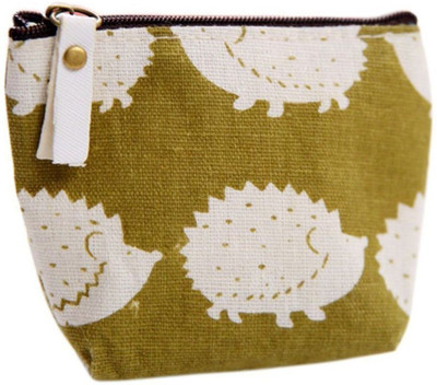 

Jadebin Mini Wallet Canvas Purse Pouch Multipurpose Organizer for Jewellery Earings | Earphones | SD Cards | Medicines - Hedgehog Pouch(Orange)