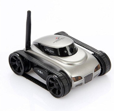 

DINAARKAN I-SPY MINI WIFI APP-CONTROLLED WIRELESS SPY TANK CAR WITH HD CAMERA(Grey)
