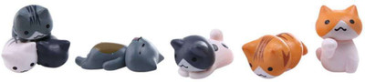 

P s retail Cartoon Figures - Lazy Cat - 6Pcs Set