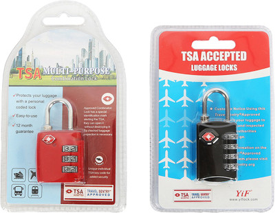 

Spectrum Group TSA LOCK for USA Customs, RED & Black, One piece can be purchased. Safety Lock(Black, Red)