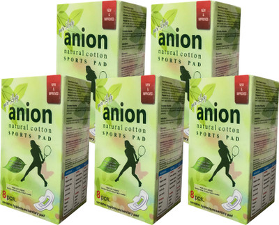

Happy Time Pure Anion Sports Pads Pack of 5 Sanitary Pad(Pack of 40)