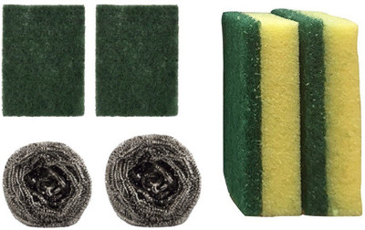 Brite Guard Scrubber Set Of 6 Pcs Scrub Pad(Regular, Pack of 6)