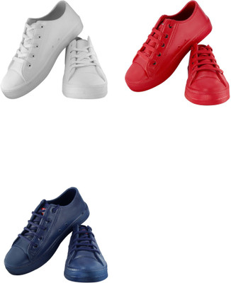 

STEEMO Combo Pack of 3 White Blue & Red Casual Shoes for Men & Boy's Sneakers For Men(Multicolor