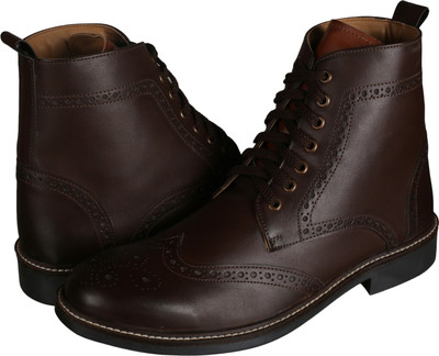 

Knotty Derby Burbage Wing Cap Brogue Boot Brogues For Men(Brown, Tan