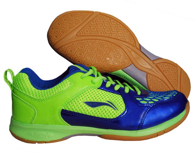 

Li-Ning Smart Non Marking Badminton Shoes For Men(Blue, Green, Blue/lime