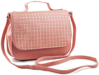 

Abhi Women Pink Genuine Leather Sling Bag