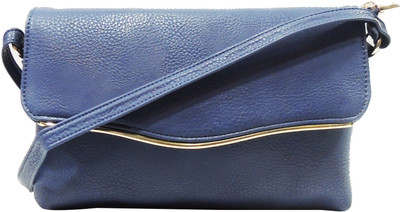 

MEX Women Blue Leatherette Sling Bag