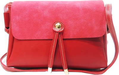 

MEX Women Red Leatherette Sling Bag