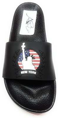 

Angel Fashion Angel Fashion StatueofLiberty Slipper for Men Flip Flops, Black