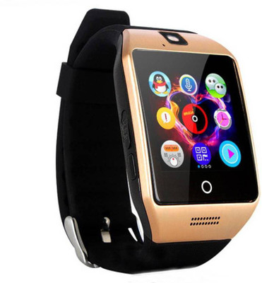 

MOBILE LINK Q18 Gold Smartwatch(Gold Strap Free Size)
