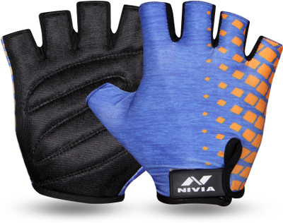 Nivia Topaz Gym & Fitness Gloves(Blue)