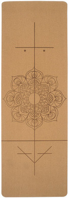 

Aerolite Printed Cork Natural Rubber Brown 5 mm Yoga Mat, Brown-3088