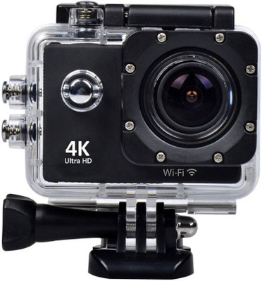 Piqancy 4K Wifi Cam Waterproof Sport Camera Diving Ultra HD 16MP 30M 170??Adjustable Wide Angle Lens 2″ LCD Display with Sensor with Rechargeable Batteries Sports and Action Camera(Black 16 MP)