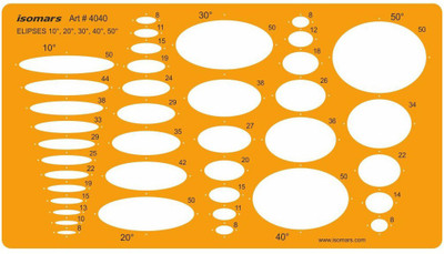 

Isomars Metric Ellipse Shapes Symbols 10 20 30 40 50 Degrees Stencil(Pack of 1, Engraved & Printing)