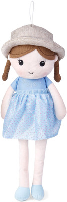 

My Baby Excels Plush Doll Blue Floral Print with Hat 30 cm - 30 cm(Blue)