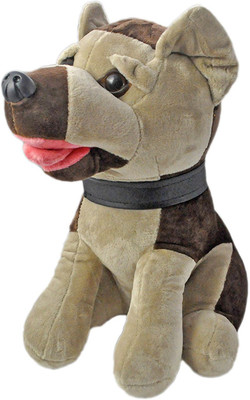 

Babysid Collections Cute Dog Brown with Art Leather Neck Belt Soft Toy Size : 26 x 18 x 33 cm - 26 cm(Brown)