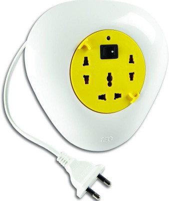 

REO YELLOWMOON 2 pin 4 metre Universal Round Reel 2 Socket Surge Protector(Yellow)