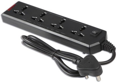 

REO BLACKLEO 4 Way Surge & Spike Guard 4 Socket Surge Protector(Black)