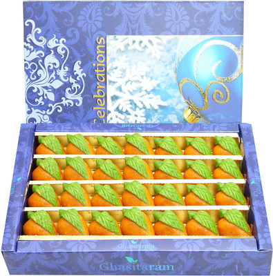 

Ghasitaram Gifts Kaju Pista Mango Sugarfree Mithai(800 g, Box)
