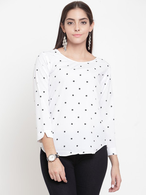 DARZI Casual 3/4 Sleeve Printed Women Multicolor Top
