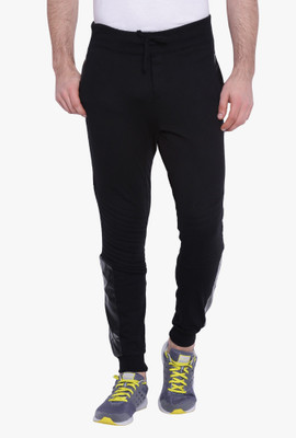 CAMPUS SUTRA Solid Men Black Track Pants