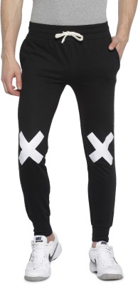 CAMPUS SUTRA Printed Men Black Track Pants