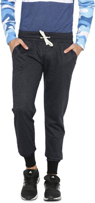 CAMPUS SUTRA Solid Men Black Track Pants