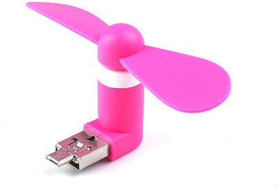 Trost For all Sartphones, Powerbank and laptops OTG + For all Sartphones, Powerbank and laptops OTG + USB Fan(Pink)