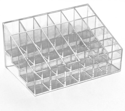 

upalabdh 24 Grid Clear Acrylic Lipstick Display Stand Makeup Case Holder Lipstick Organizer Jewelry Holder Vanity Box(Clear)