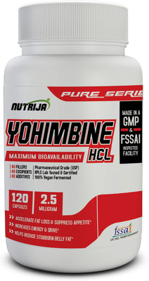 NutriJa Yohimbine HCl 2.5mg - 120 Veg Capsules(120 No)